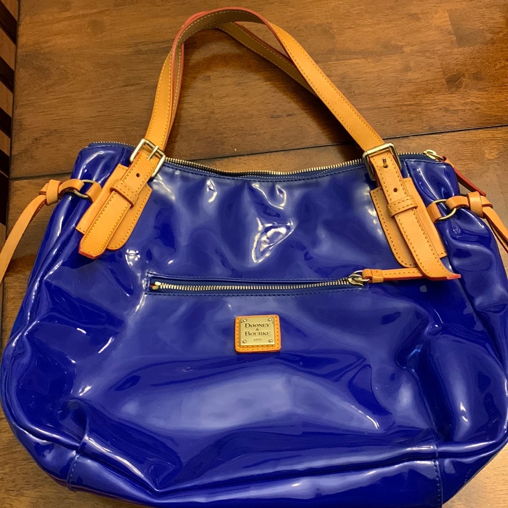 Dooney & Bourke Venus Nina Royal Blue patent leather bag